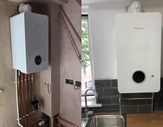 boiler installation before and after Staines on Thames, Surrey